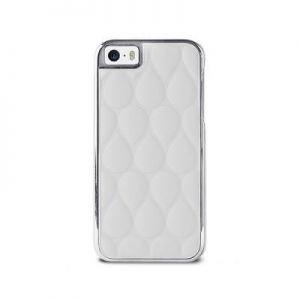 PURO GLAM Drop Matellasse - Etui iPhone 5/5s/SE (biały)