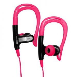 PURO Sport Stereo In-ear Earphones - Słuchawki sportowe z okrągłym kablem (różowy)