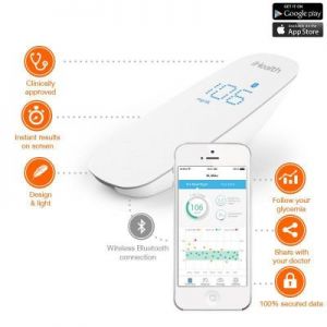 iHealth Wireless Glucose Meter Kit - Elektroniczny glukometr bezprzewodowy iOS/Android (Bluetooth) Z