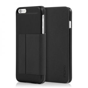 Incipio Highland Folio Case - Etui iPhone 6 Plus z kieszenią na kartę + stand up (czarny)