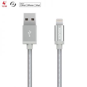Kanex MiColor PREMIUM Lightning - Kabel MFi z Lightning do USB 1,2m (Silver)