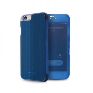 ITALIA INDEPENDENT Stripe Sense Case - Etui Apple iPhone 6/6s w/Quick View & Answer (niebieski)