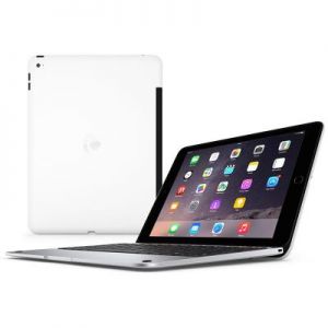 Incipio ClamCase Pro - Aluminiowa klawiatura Bluetooth dla iPad Air 2 (White & Silver)