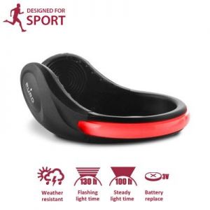 PURO Safety LED Clip - Ostrzegawczy sportowy klips na buta z czerwonym światłem LED