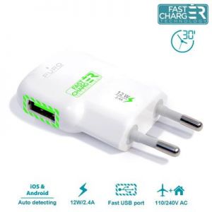 PURO Mini Travel Fast Charger - Ładowarka sieciowa USB 2.4A (biały)