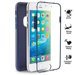 PURO Total Protection Cover - Etui iPhone 6/6s (granatowy)