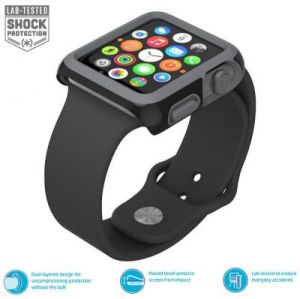 Speck CandyShell Fit - Bumper do Apple Watch 42mm (Black/Slate Grey) zastępuje SPK-A4135