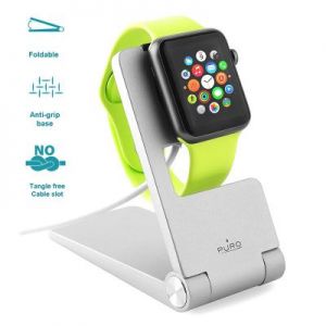 PURO Portable Desk Holder - Składany stojak Apple Watch (srebrny)