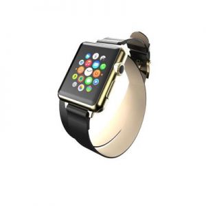 Incipio Reese Double Wrap - Skórzany pasek do Apple Watch 42mm (czarny)