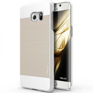 Obliq Slim Meta - Etui Samsung Galaxy S6 edge+ (White/Gold Platinum)
