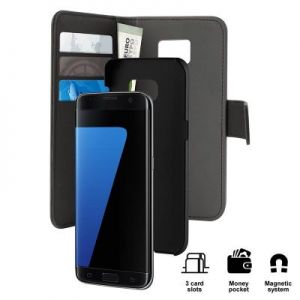 PURO Wallet Detachable - Etui 2w1 Samsung Galaxy S7 edge (czarny)