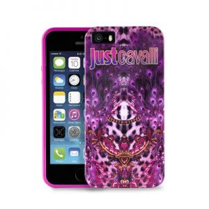 JUST CAVALLI Leopard Peacock Cover - Etui iPhone 5/5s/SE (różowy)