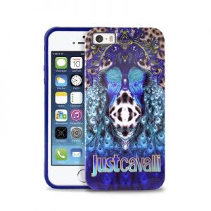JUST CAVALLI Leopard Peacock Cover - Etui iPhone 5/5s/SE (niebieski)