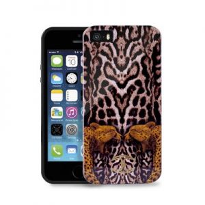 JUST CAVALLI Leopard Tiger Cover - Etui iPhone 5/5s/SE (czarny)
