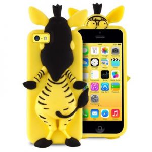 PURO Happy Cartoon Zebra - Etui iPhone 5/5s/5c/SE (żółty)