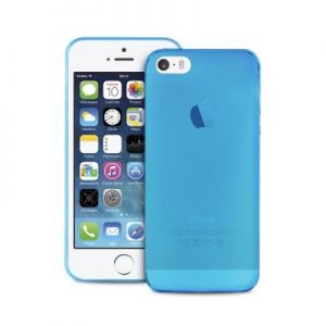 PURO Ultra Slim \"0.3\" Cover - Zestaw etui + folia na ekran iPhone 5/5s/SE (niebieski)