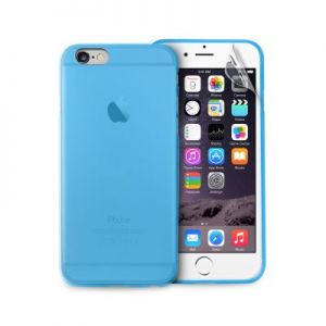 PURO Ultra Slim \"0.3\" Cover - Zestaw etui + folia na ekran iPhone 6/6s (niebieski)