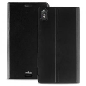 PURO Booklet Wallet Case - Etui Sony Xperia Z3 z kieszenią na kartę (czarny)