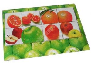 Deska szklana 25x35cm zielone jabłko 4801