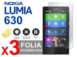 3x Folia ochronna na ekran do Nokia Lumia 630