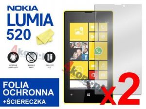 2x Folia ochronna na ekran do Nokia Lumia 520
