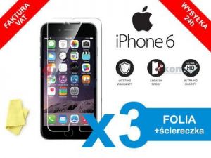 3x Folia ochronna na ekran do iPhone 6