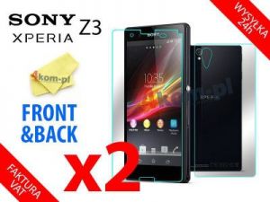 2x Folia ochronna przód/tył do Sony Xperia Z3