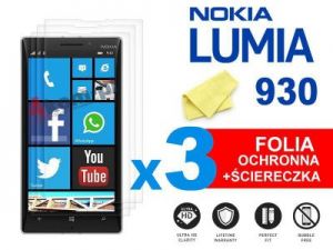 3x Folia ochronna na ekran do Nokia Lumia 930