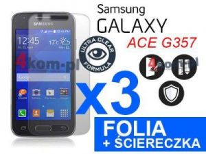 3x Folia ochronna na ekran do Samsung Galaxy ACE 4