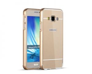 Złote Etui aluminium Bumper Samsung Galaxy A3 - Złoty
