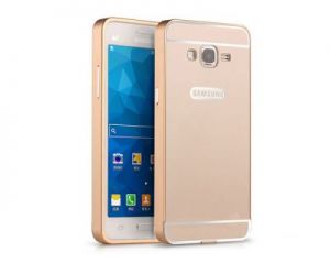 Złote Etui aluminium Bumper Samsung Galaxy Grand Prime - Złoty