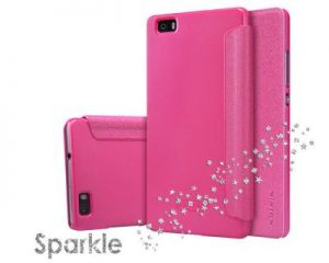 Etui Nillkin Sparkle HUAWEI Ascend P8 Lite Różowe - Różowy