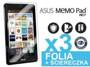 3x Folia ochronna na ekran do Asus MeMo Pad FHD 7 + 3x ściereczka