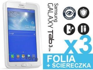 3x Folia ochronna na ekran Samsung Galaxy Tab 3 LITE + 3x ściereczka