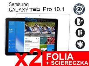 2x Folia ochronna na ekran Samsung Galaxy Tab Pro 10.1 + 2x ściereczka