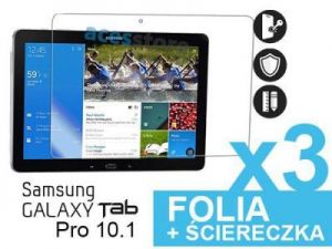 3x Folia ochronna na ekran Samsung Galaxy Tab Pro 10.1 + 3x ściereczka