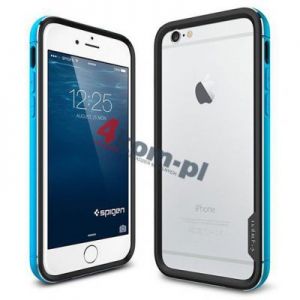 Etui Spigen SGP Neo Hybrid EX Metal do iPhone 6 4.7 + folia pzód/tył + szkło hartowane - Metal Blue