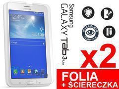 2x Folia ochronna na ekran Samsung Galaxy Tab 3 LITE T113 + 2x ściereczka