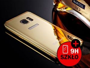 Oryginalne etui KXX BUMPER PLECKI mirror do Samsung Galaxy S7 - Złoty