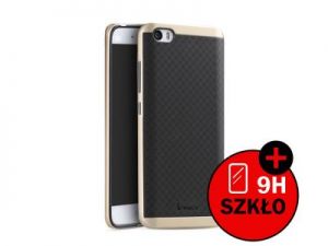 Oryginalne etui iPaky do Xiaomi Mi5 + Szkło hartowane - Złoty