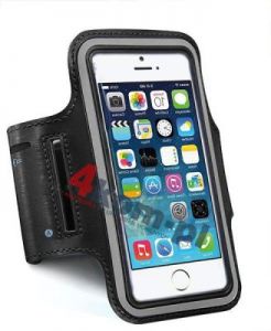 Zestaw Armband opaska sportowa na ramię + Słuchawki Earpods do iPhone 6 - Czarny