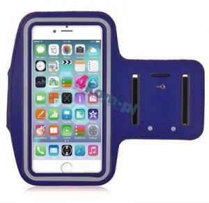 Zestaw Armband opaska sportowa na ramię + Słuchawki Earpods do iPhone 6 - Niebieski