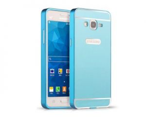 Niebieskie Etui aluminium Bumper Samsung Galaxy Grand Prime - Niebieski