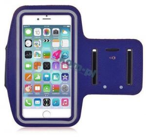 Zestaw Armband opaska sportowa na ramię + Słuchawki Earpods do iPhone 6 plus - Niebieski