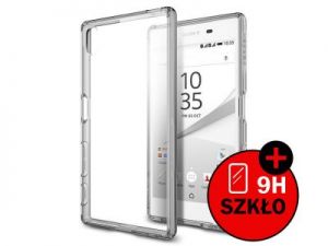 Etui Spigen Ultra Hybrid Sony Xperia Z5 Space Crystal + Szkło hartowane - Szary