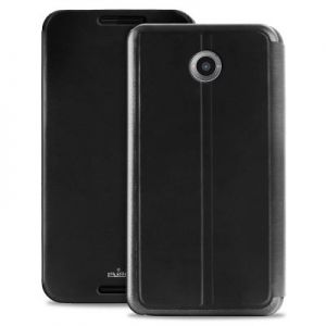 PURO Booklet Wallet Case - Etui Motorola Nexus 6 z kieszenią na kartę (czarny)