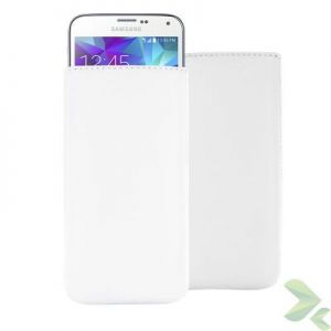 Valenta Pocket Classic - Skórzane etui wsuwka Samsung Galaxy S5/S5 Neo, Sony Xperia Z i inne (biały)