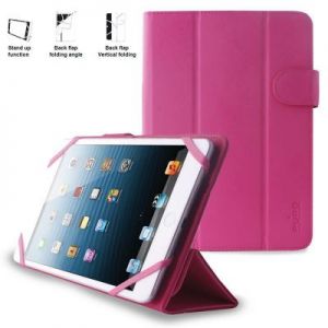PURO Universal Booklet Easy - Etui tablet 7\'\' w/Folding back + stand up + Magnetic Closure (różowy)