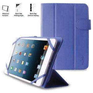 PURO Universal Booklet Easy - Etui tablet 8\'\' w/Folding back + stand up + Magnetic Closure (granatow