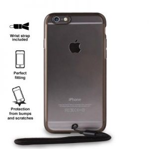 PURO Clear Cover Easy Photo - Etui iPhone 6/6s + smycz (czarny)